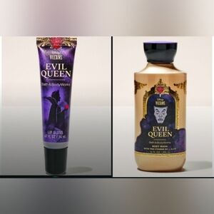 Bath & Body Works 2PC -Disney "Evil Queen 👑" Body Wash & Lip Gloss Set 🍎